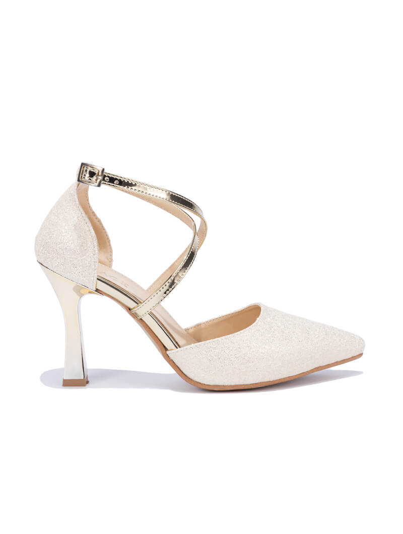 Escarpins croisés en paillettes